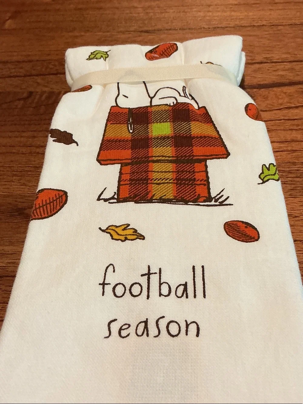 Peanuts x Rae Dunn Football Themed Kitchen Towels - Set of 2